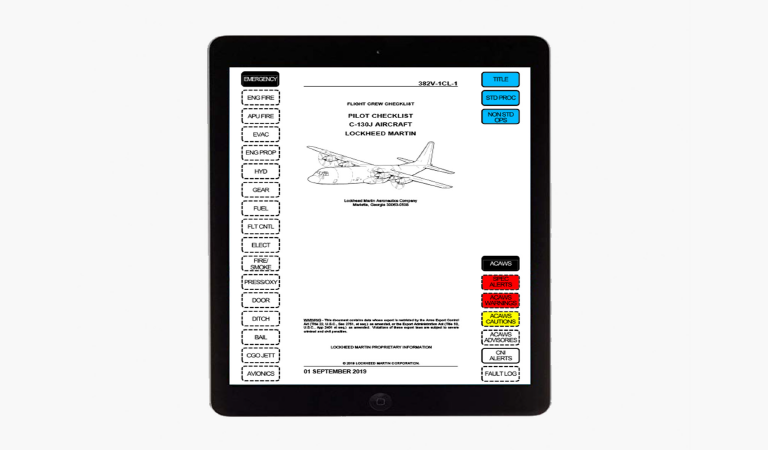 ACS - Digital Aircrew Checklist Navigation Tabs