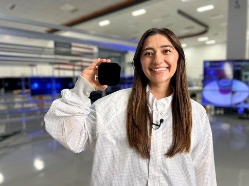 Engineer holding objects