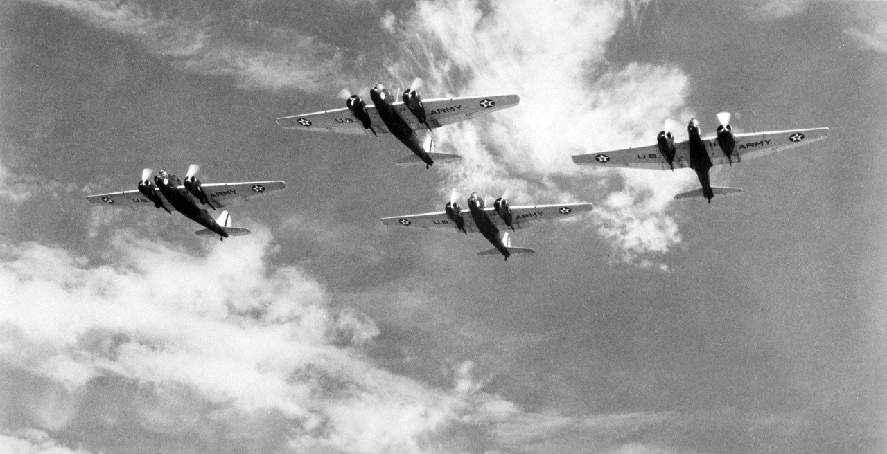 B-10's Flying in Formation