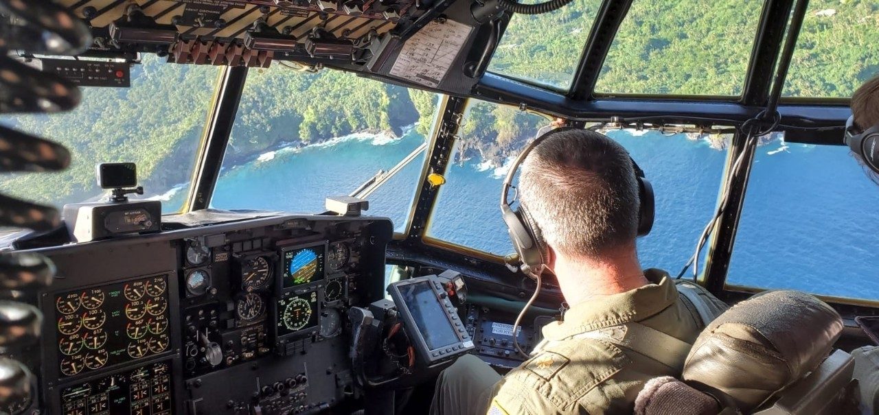 C-130 FLYING TO AMERICAN SAMOA