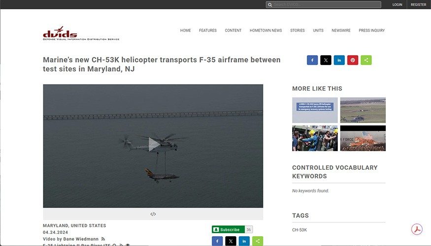 B-roll Transport F-35 4/24/24