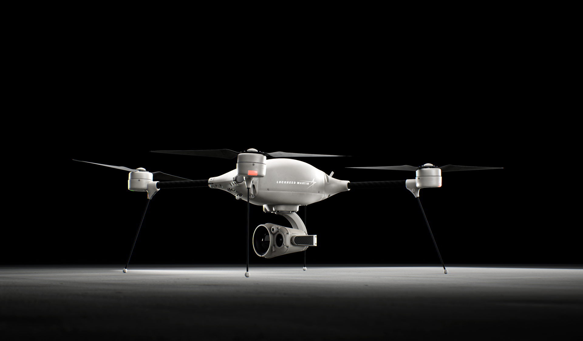 Lockheed Martin will create photo realistic simulations like this Indago 3 small UAV image with Unreal Engine.