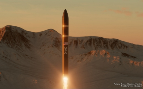 Next generation interceptor NGI in flight Render