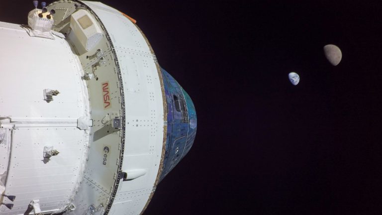 How the Propulsion System of Orion Steers us to the Moon