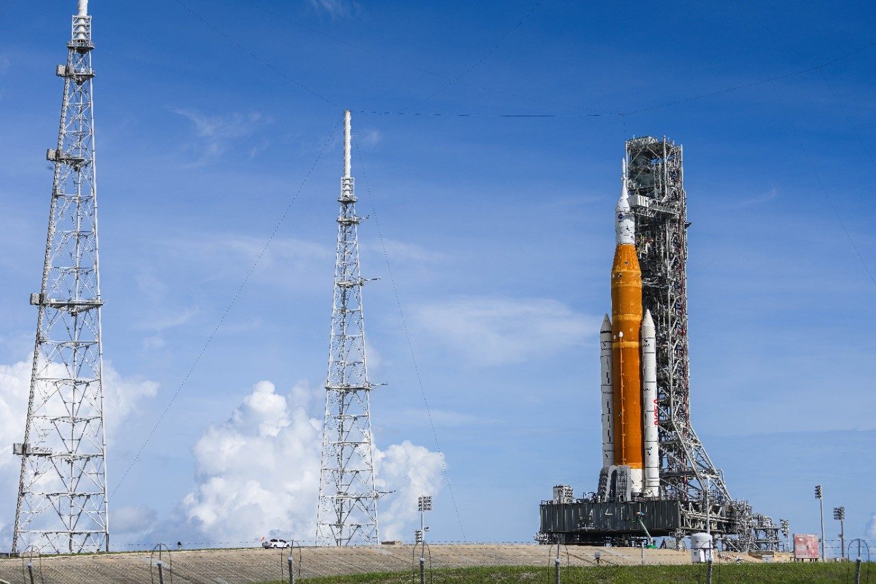 Orion on the launch pad