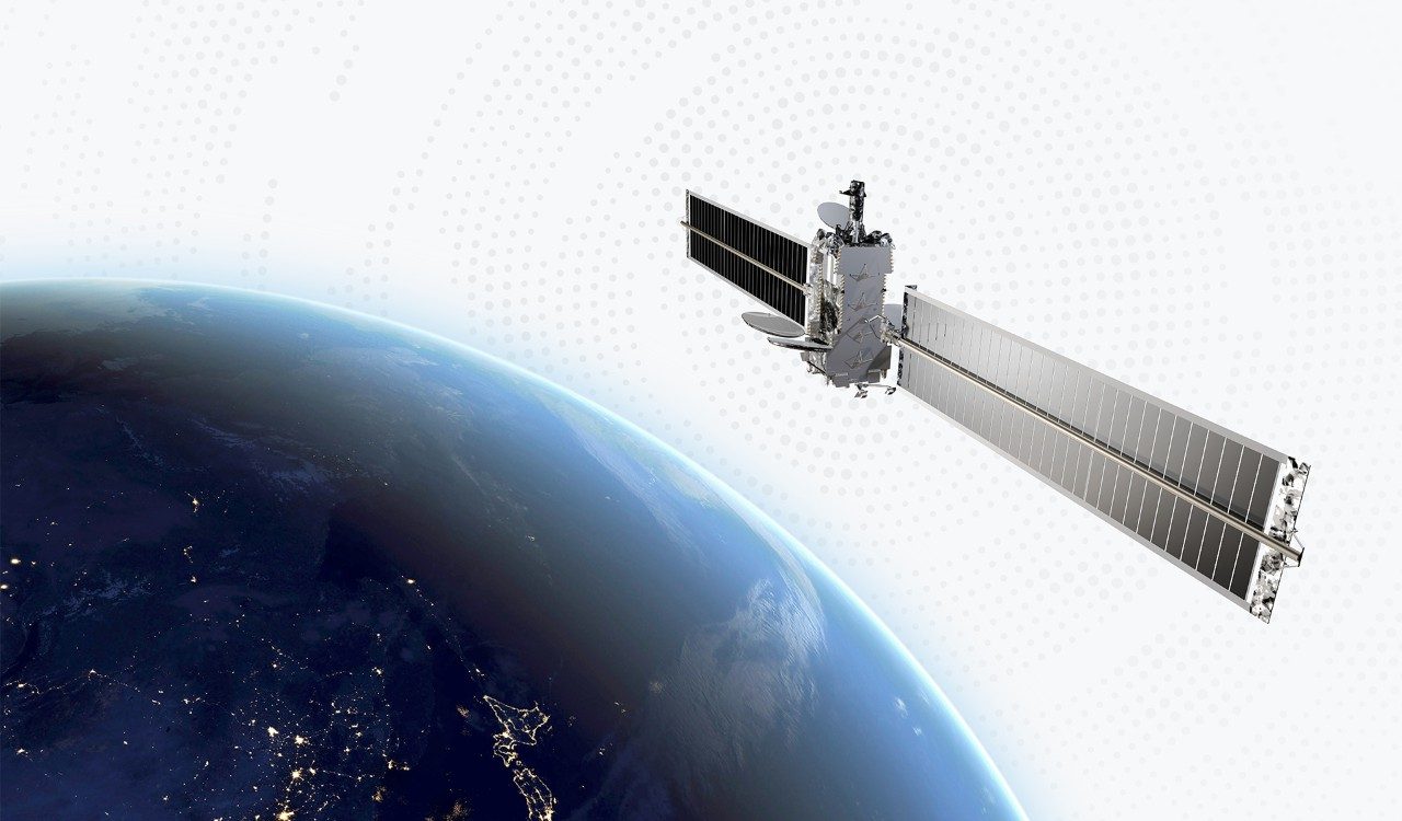 LM2100 Satellite over the Earth